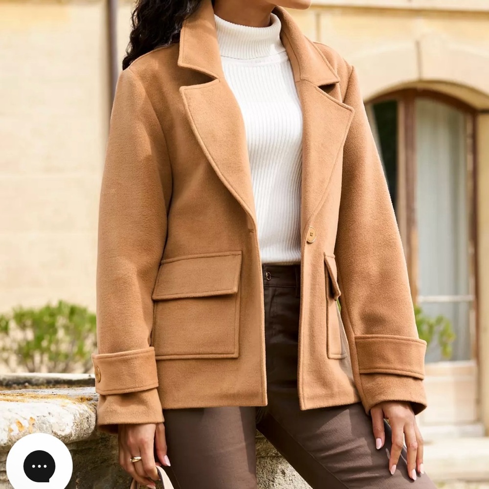 Boston Proper Woman’s Coat Jacket Camel Tan Color Sz XS, Fall/Winter NWTS - Picture 4 of 8